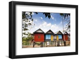 The Island of Don Det Is an Upcoming Backpacker Stop on Mekong River Along Cambodia and Laos Border-Micah Wright-Framed Premium Photographic Print