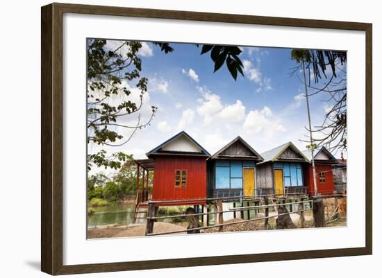 The Island of Don Det Is an Upcoming Backpacker Stop on Mekong River Along Cambodia and Laos Border-Micah Wright-Framed Photographic Print