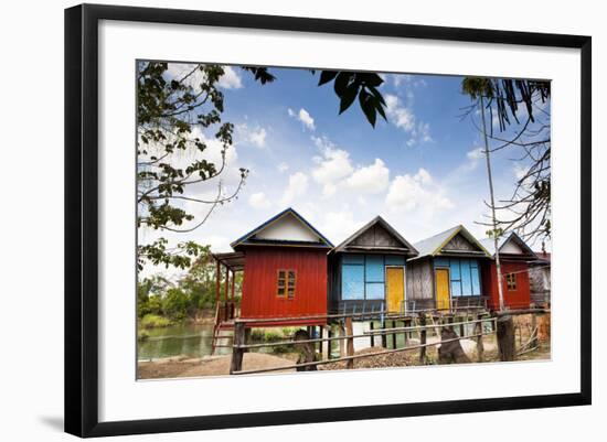 The Island of Don Det Is an Upcoming Backpacker Stop on Mekong River Along Cambodia and Laos Border-Micah Wright-Framed Photographic Print