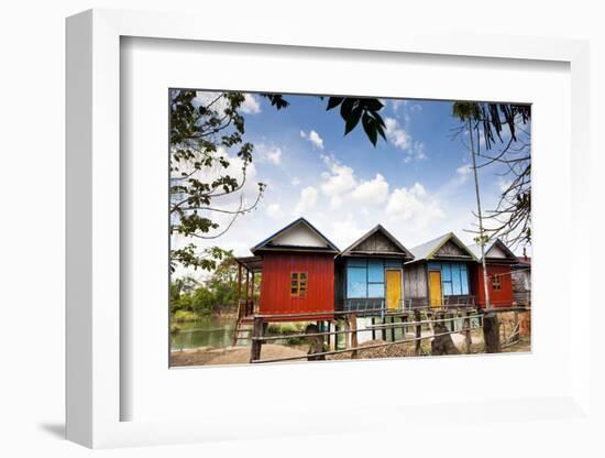 The Island of Don Det Is an Upcoming Backpacker Stop on Mekong River Along Cambodia and Laos Border-Micah Wright-Framed Photographic Print