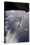 The Island of Hispaniola with Sunglint Illuminating the Peninsula of Haiti-null-Stretched Canvas