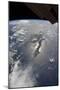 The Island of Hispaniola with Sunglint Illuminating the Peninsula of Haiti-null-Mounted Photographic Print