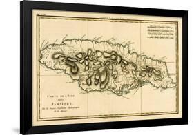 The Island of Jamaica, from 'Atlas De Toutes Les Parties Connues Du Globe Terrestre' by Guillaume…-Charles Marie Rigobert Bonne-Framed Giclee Print