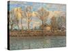 The Island of La Grande Jatte, Neuilly sur Seine-Alfred Sisley-Stretched Canvas