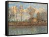 The Island of La Grande Jatte, Neuilly sur Seine-Alfred Sisley-Framed Stretched Canvas