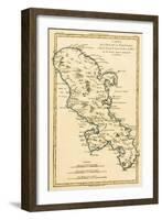 The Island of Martinique, from 'Atlas De Toutes Les Parties Connues Du Globe Terrestre' by…-Charles Marie Rigobert Bonne-Framed Giclee Print