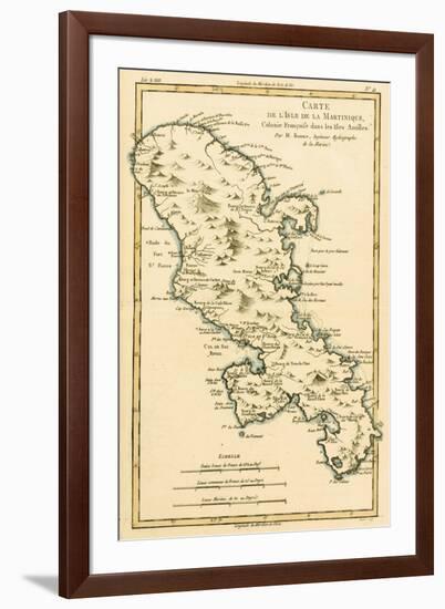 The Island of Martinique, from 'Atlas De Toutes Les Parties Connues Du Globe Terrestre' by…-Charles Marie Rigobert Bonne-Framed Giclee Print