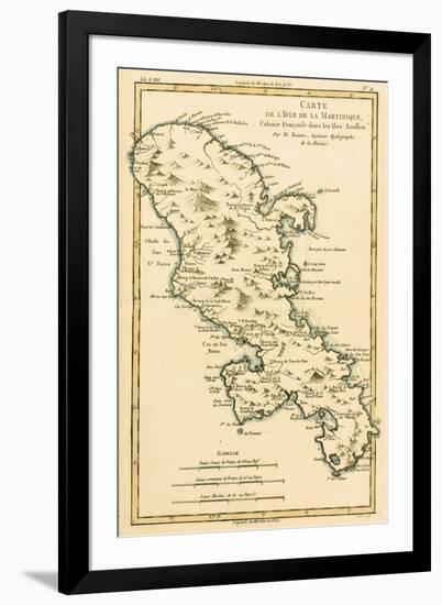 The Island of Martinique, from 'Atlas De Toutes Les Parties Connues Du Globe Terrestre' by…-Charles Marie Rigobert Bonne-Framed Giclee Print