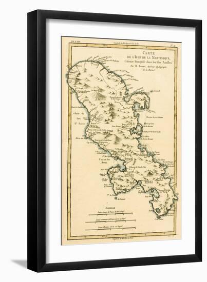 The Island of Martinique, from 'Atlas De Toutes Les Parties Connues Du Globe Terrestre' by…-Charles Marie Rigobert Bonne-Framed Premium Giclee Print