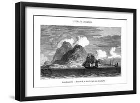 The Island of Montserrat in the Caribbean Sea, 19th Century-E de Berard-Framed Giclee Print