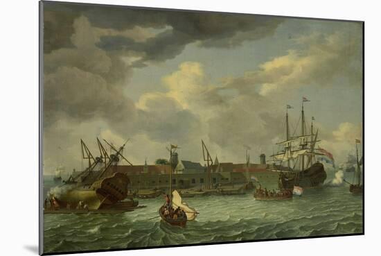 The Island of Onrust near Batavia, Jakarta, 1699-Abraham Storck-Mounted Giclee Print