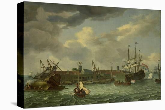 The Island of Onrust near Batavia, Jakarta, 1699-Abraham Storck-Stretched Canvas