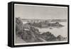 The Island of Philae as Seen from the Libyan Shore-Charles Auguste Loye-Framed Stretched Canvas