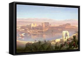 The Island of Philae, Nubia-David Roberts-Framed Stretched Canvas