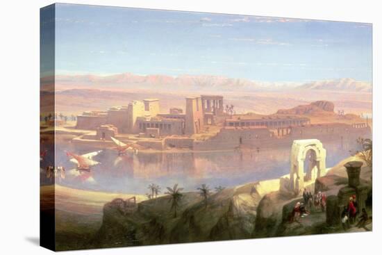 The Island of Philae, Nubia-David Roberts-Stretched Canvas