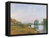 The Island of Saint Denis-Alfred Sisley-Framed Stretched Canvas