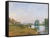 The Island of Saint Denis-Alfred Sisley-Framed Stretched Canvas