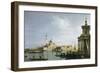 The Island of San Giorgio Maggiore, Venice with the Punta Della Dogana and Numerous Vessels-Canaletto-Framed Giclee Print