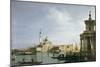 The Island of San Giorgio Maggiore, Venice with the Punta Della Dogana and Numerous Vessels-Canaletto-Mounted Giclee Print