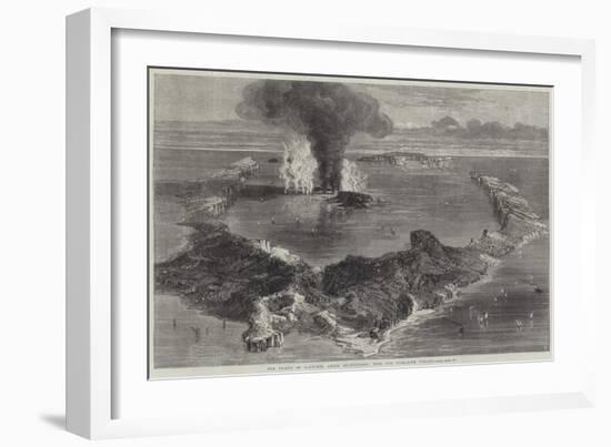 The Island of Santorin, Greek Archipelago, with the Submarine Volcano-null-Framed Giclee Print