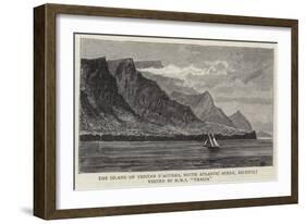 The Island of Tristan D'Acunha, South Atlantic Ocean, Recently Visited by HMS Thalia-null-Framed Giclee Print