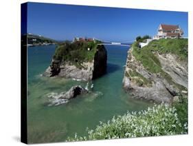 The Island off Towan Beach, Newquay, Cornwall, England, United Kingdom-Robert Francis-Stretched Canvas