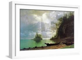The Island-Albert Bierstadt-Framed Art Print