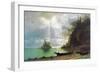 The Island-Albert Bierstadt-Framed Art Print