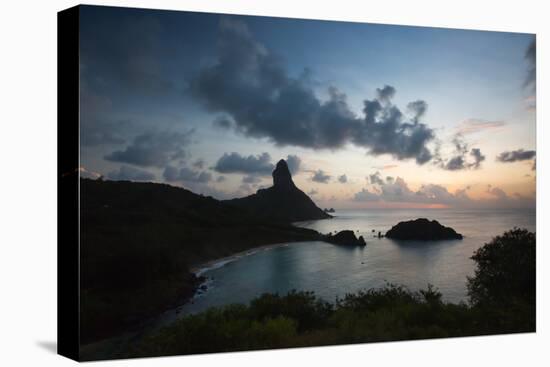 The Islands of Fernando De Noronha at Sunset with Morro Do Pico-Alex Saberi-Stretched Canvas