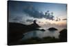 The Islands of Fernando De Noronha at Sunset with Morro Do Pico-Alex Saberi-Stretched Canvas