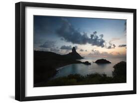 The Islands of Fernando De Noronha at Sunset with Morro Do Pico-Alex Saberi-Framed Photographic Print