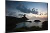 The Islands of Fernando De Noronha at Sunset with Morro Do Pico-Alex Saberi-Mounted Photographic Print