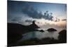 The Islands of Fernando De Noronha at Sunset with Morro Do Pico-Alex Saberi-Mounted Photographic Print