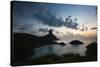 The Islands of Fernando De Noronha at Sunset with Morro Do Pico-Alex Saberi-Stretched Canvas