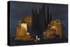 The Isle of the Dead (First Version), 1880-Arnold Bocklin-Stretched Canvas