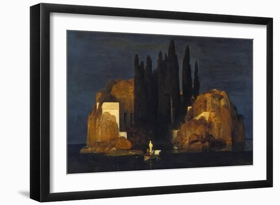 The Isle of the Dead (First Version), 1880-Arnold Bocklin-Framed Giclee Print