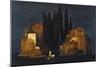 The Isle of the Dead (First Version), 1880-Arnold Bocklin-Mounted Giclee Print