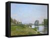 The Isle Saint-Denis, 1872-Alfred Sisley-Framed Stretched Canvas