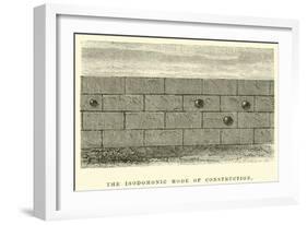 The Isodomonic Mode of Construction-Édouard Riou-Framed Giclee Print