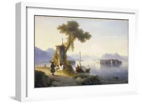 The Isola Bella on Lago Maggiore, 1843-Ivan Konstantinovich Aivazovsky-Framed Giclee Print