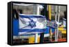 The Israeli Flag Fly's in the Breeze at the Harbor in Jaffa, Israel-David Noyes-Framed Stretched Canvas