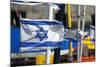 The Israeli Flag Fly's in the Breeze at the Harbor in Jaffa, Israel-David Noyes-Mounted Photographic Print