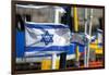 The Israeli Flag Fly's in the Breeze at the Harbor in Jaffa, Israel-David Noyes-Framed Photographic Print