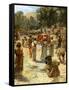The Israelite Priests holding the Ark - Bible-William Brassey Hole-Framed Stretched Canvas