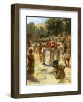 The Israelite Priests holding the Ark - Bible-William Brassey Hole-Framed Giclee Print