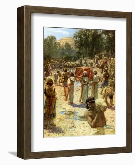 The Israelite Priests holding the Ark - Bible-William Brassey Hole-Framed Giclee Print