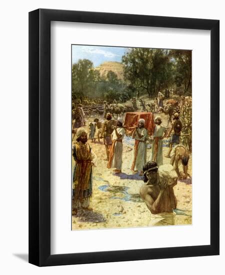 The Israelite Priests holding the Ark - Bible-William Brassey Hole-Framed Giclee Print