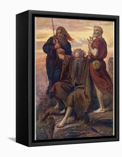 The Israelites are Enabled to Defeat the Amalekites Because Moses Arms are Held up by Aaron and Hur-John Everett Millais-Framed Stretched Canvas