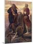 The Israelites are Enabled to Defeat the Amalekites Because Moses Arms are Held up by Aaron and Hur-John Everett Millais-Mounted Photographic Print