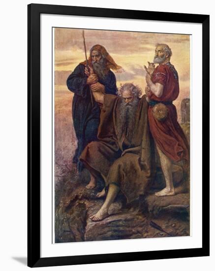 The Israelites are Enabled to Defeat the Amalekites Because Moses Arms are Held up by Aaron and Hur-John Everett Millais-Framed Photographic Print